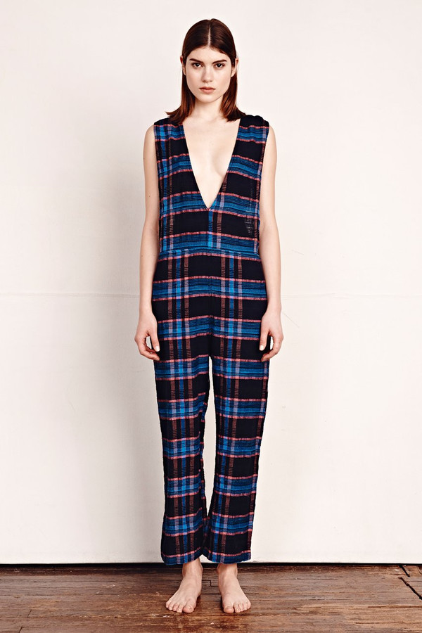 Ace & Jig Hot Cross Romper in River Ace & Jig Hot Cross Romper in River