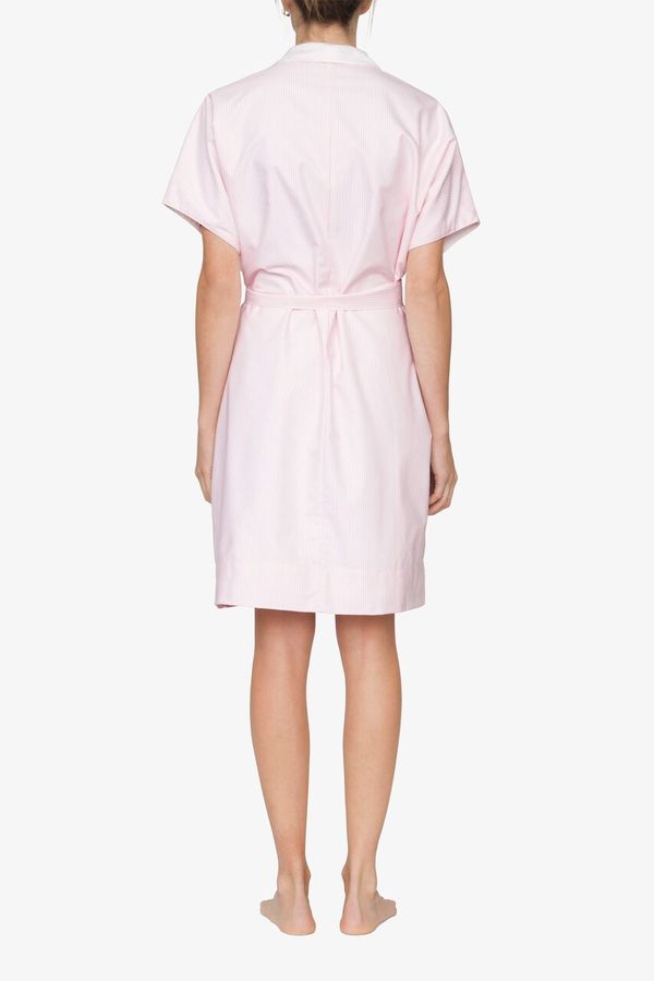 The Sleep Shirt Reversible Robe Pink Oxford Stripe The Sleep Shirt Reversible Robe Pink Oxford Stripe