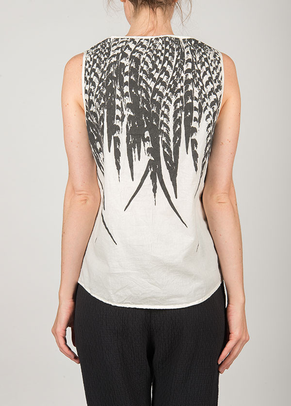 Uzi - Feather Woven Tank in Cream Uzi - Feather Woven Tank in Cream