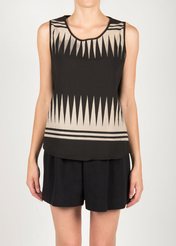 Uzi - Spike Woven Tank in Black Uzi - Spike Woven Tank in Black