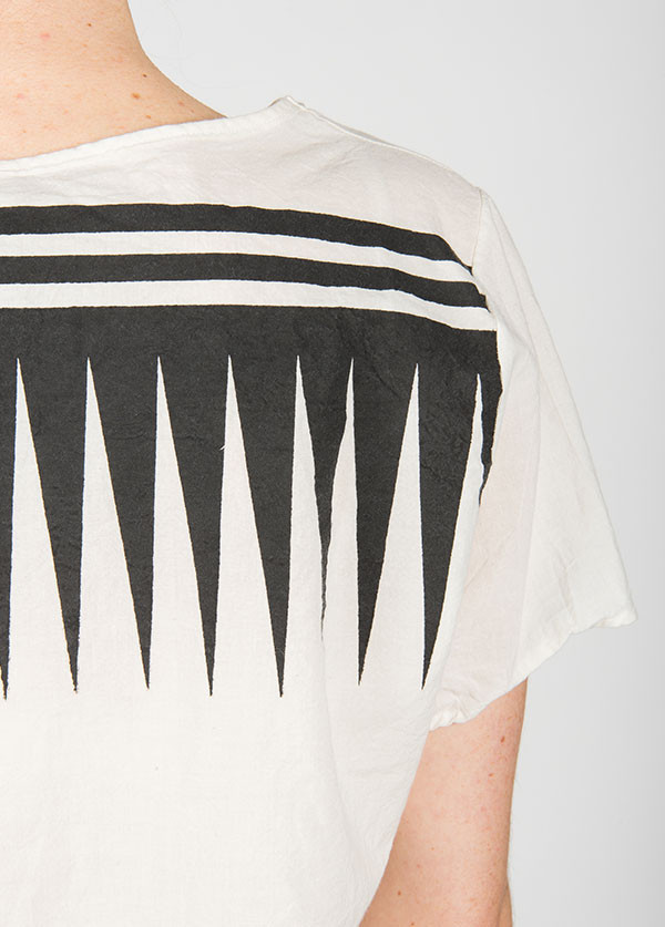Uzi - Spike Woven Tee in Cream Uzi - Spike Woven Tee in Cream