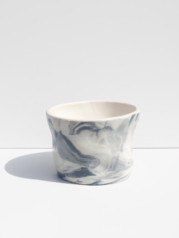 The Pursuits of Happiness Marbled Lumpy Planter The Pursuits of Happiness Marbled Lumpy Planter