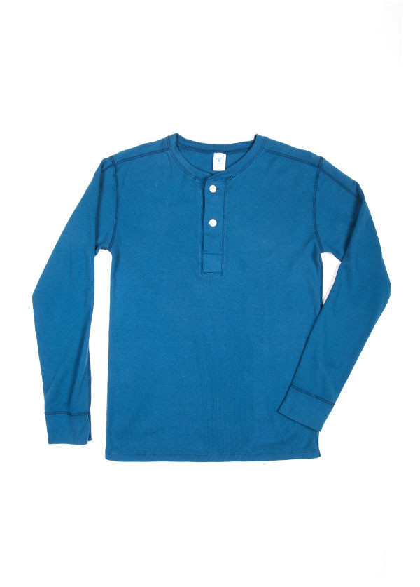 Velva Sheen - Men's Rib Knit Long Sleeved Henley in Royal Blue Velva Sheen - Men's Rib Knit Long Sleeved Henley in Royal Blue