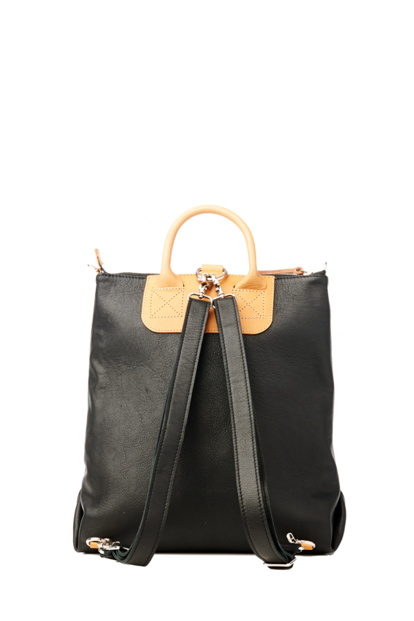 Graf & Lantz Bedford Convertible Backpack Black and Tan Leather Graf & Lantz Bedford Convertible Backpack Black and Tan Leather