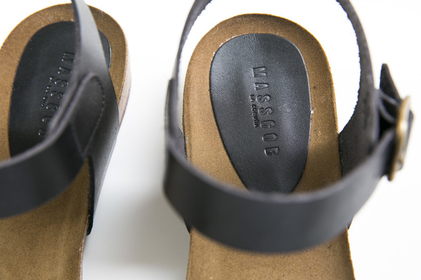 Masscob Antilles Black Leather Buckle Sandal Masscob Antilles Black Leather Buckle Sandal