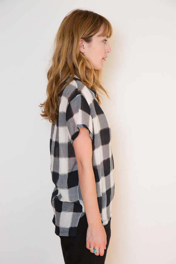 Stateside Gauze Plaid Blouse Stateside Gauze Plaid Blouse
