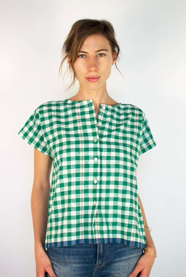 Muny Gingham Khadi Top Muny Gingham Khadi Top
