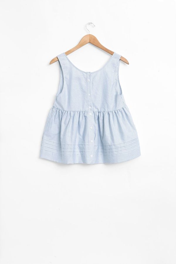 The Sleep Shirt Babydoll Top in Blue Oxford Stripe The Sleep Shirt Babydoll Top in Blue Oxford Stripe