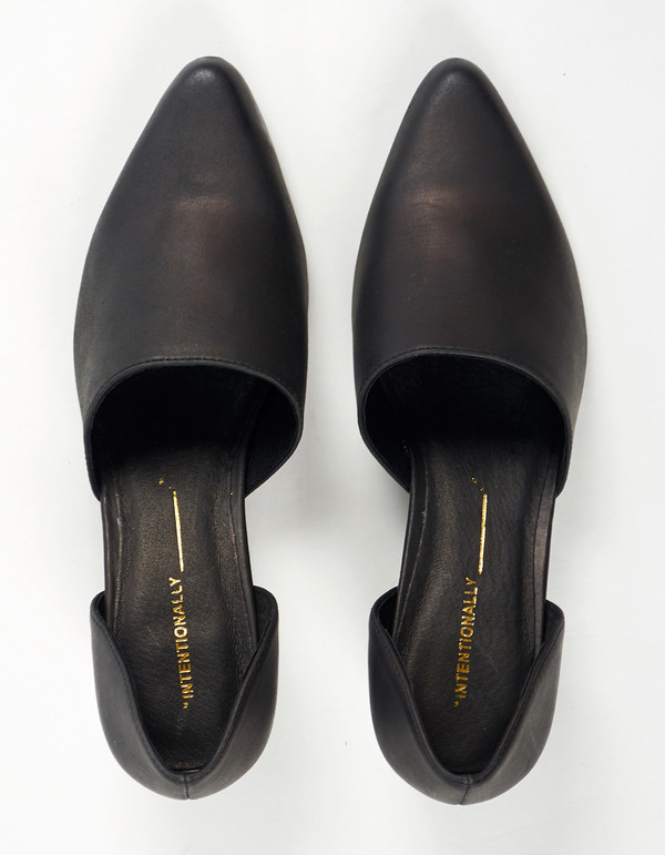 Intentionally Blank Perf D’Orsay Heel Black Intentionally Blank Perf D’Orsay Heel Black