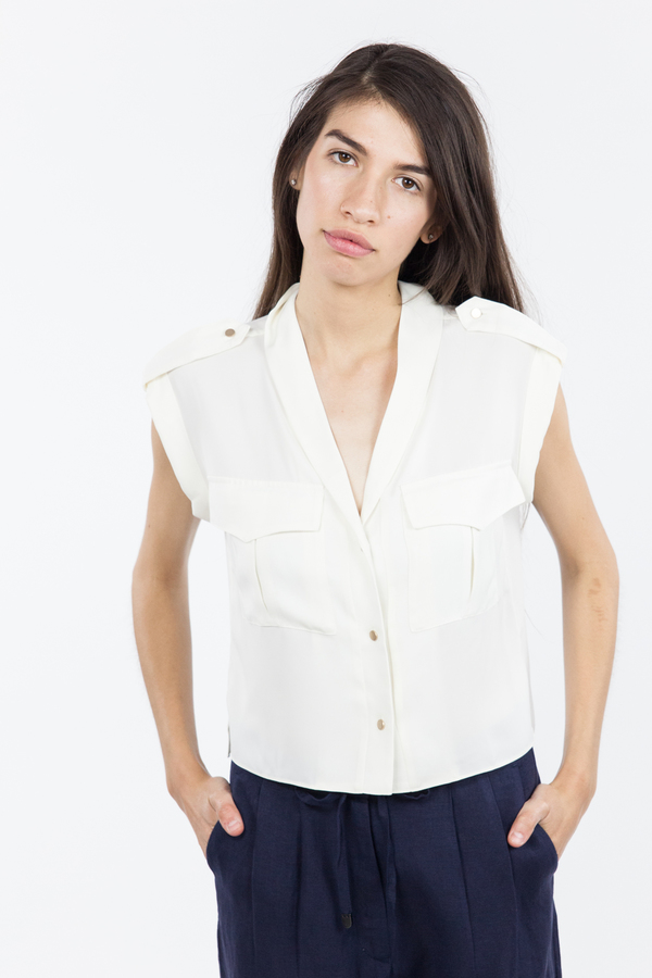 L'Academie Safari Crop Top - Ivory L'Academie Safari Crop Top - Ivory