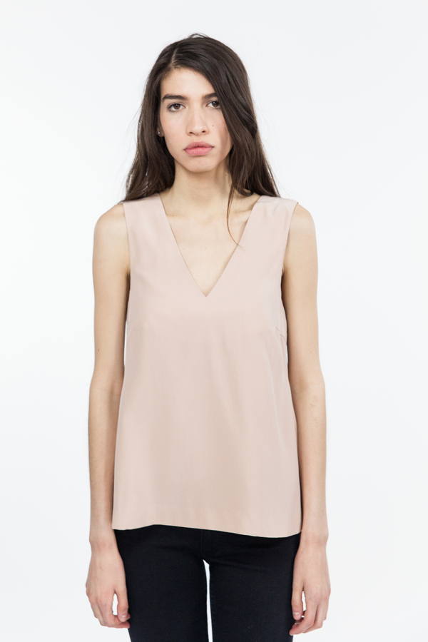 TY-LR The Luxe Silk Sleeveless Top - Sunsand TY-LR The Luxe Silk Sleeveless Top - Sunsand