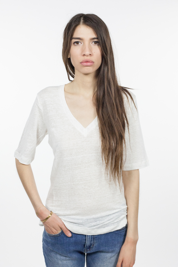 Emerson Fry Luxe Emerson Tee - White Linen Emerson Fry Luxe Emerson Tee - White Linen