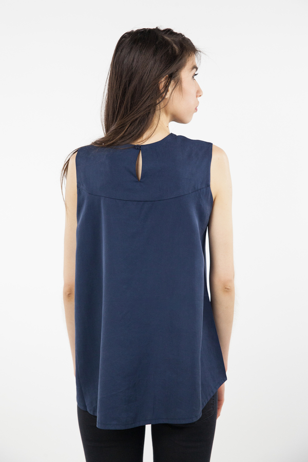7115 by Szeki Sleeveless Tent Top - Navy 7115 by Szeki Sleeveless Tent Top - Navy