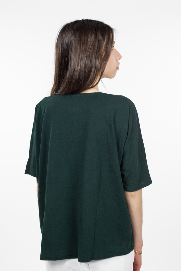 Kowtow Building Block Oversize Top - Bottle Green Kowtow Building Block Oversize Top - Bottle Green