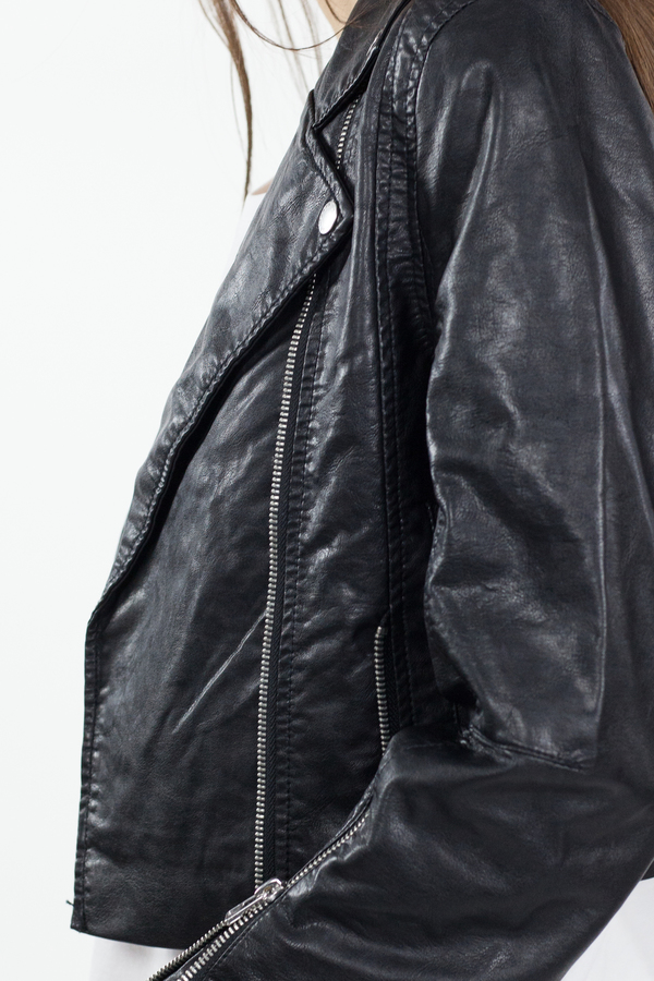 Cheap Monday Visit Leather Jacket - Black Cheap Monday Visit Leather Jacket - Black