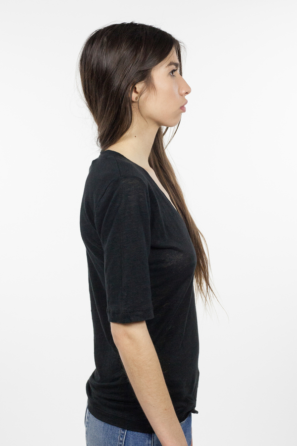 Emerson Fry Luxe Emerson Tee - Black Linen Emerson Fry Luxe Emerson Tee - Black Linen