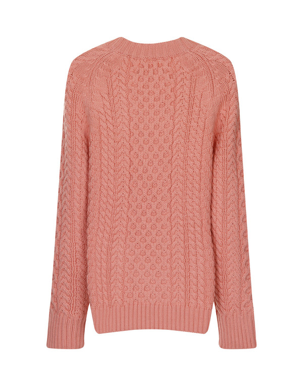 Apiece Apart Anni Fisherman Jumper Flamingo Pink Apiece Apart Anni Fisherman Jumper Flamingo Pink