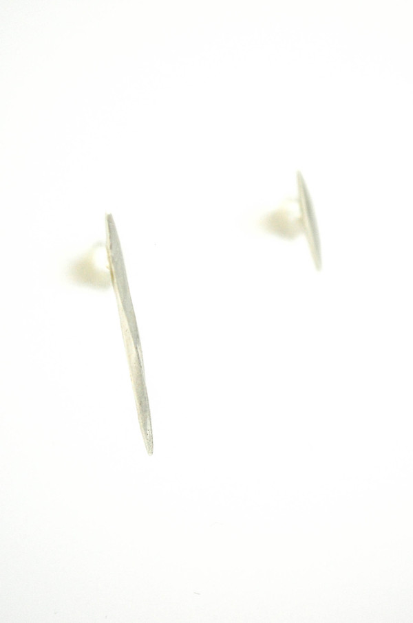K/ller Silver Asymmetrical Twist Spike Studs K/ller Silver Asymmetrical Twist Spike Studs