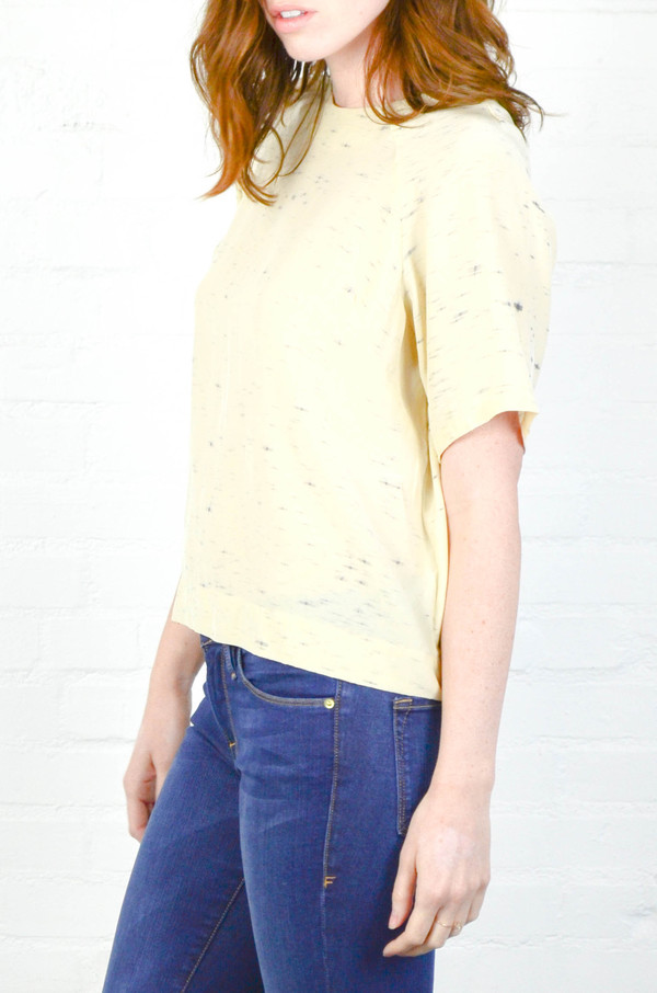 Kamperett Refraction Print Stratus Silk Raglan Shirt Kamperett Refraction Print Stratus Silk Raglan Shirt