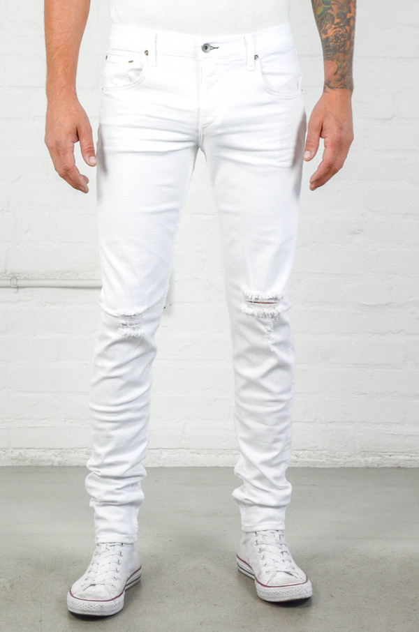 Men's Rag and Bone Aged White FIT 1 Men's Rag and Bone Aged White FIT 1