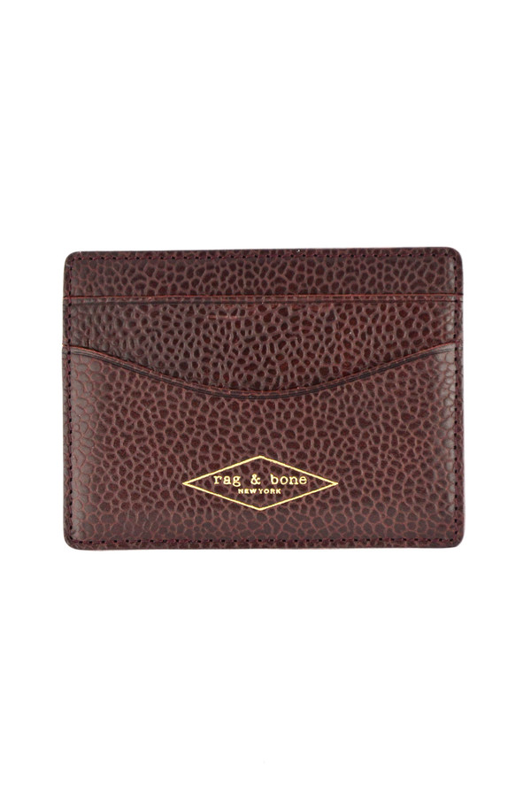 Men's Rag and Bone Hampshire Pebbled Oxblood Cardholder Men's Rag and Bone Hampshire Pebbled Oxblood Cardholder
