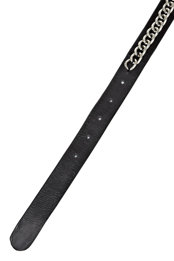 Twist & Tango - Black Leather Belt Alicia Belt With Silver Chain Twist & Tango - Black Leather Belt Alicia Belt With Silver Chain
