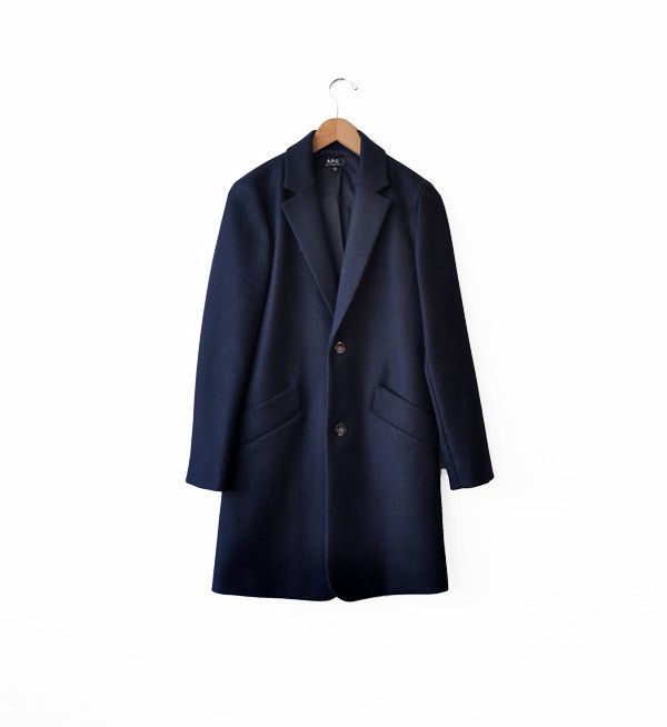 A.P.C. Dark Navy Italian Overcoat A.P.C. Dark Navy Italian Overcoat