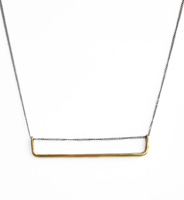 Fay Andrada Silver & Brass Lautta Necklace Fay Andrada Silver & Brass Lautta Necklace