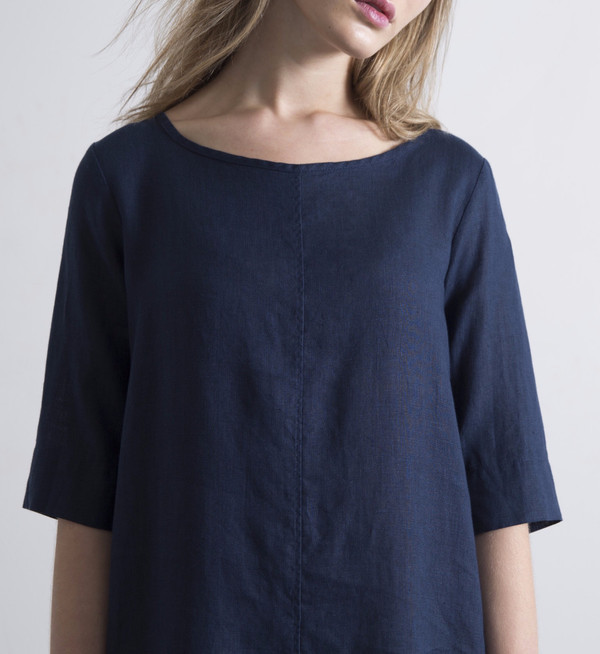 Fog Linen Blue Nuit Mayu Dress Fog Linen Blue Nuit Mayu Dress