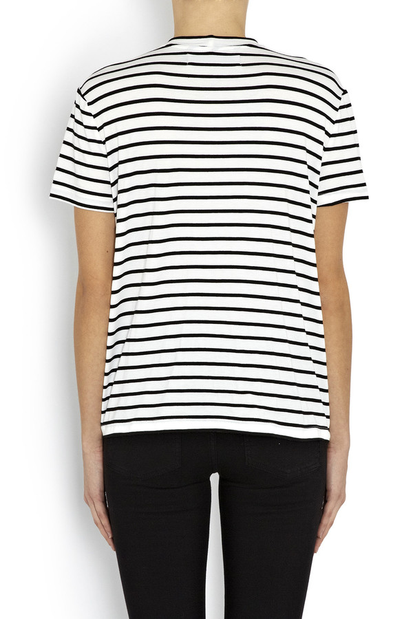 Heidi Merrick - Black Stripe 'Belmont' Tee Heidi Merrick - Black Stripe 'Belmont' Tee