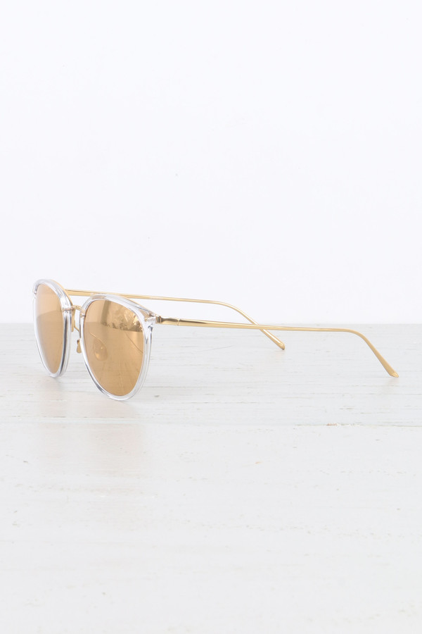 Linda Farrow Oval Sunglasses in Clear Linda Farrow Oval Sunglasses in Clear