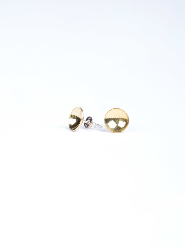 Another Feather Brass Cup Studs Another Feather Brass Cup Studs