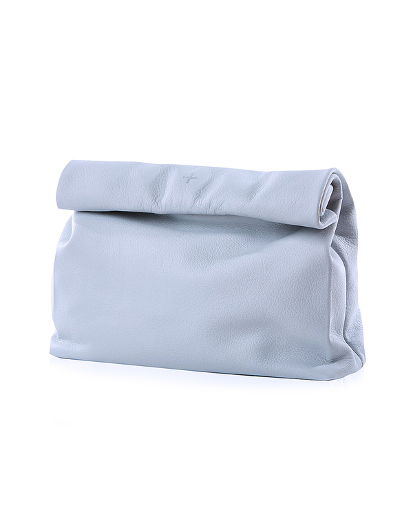 Marie Turnor Lunch Clutch in Chambray Pebble Leather Marie Turnor Lunch Clutch in Chambray Pebble Leather