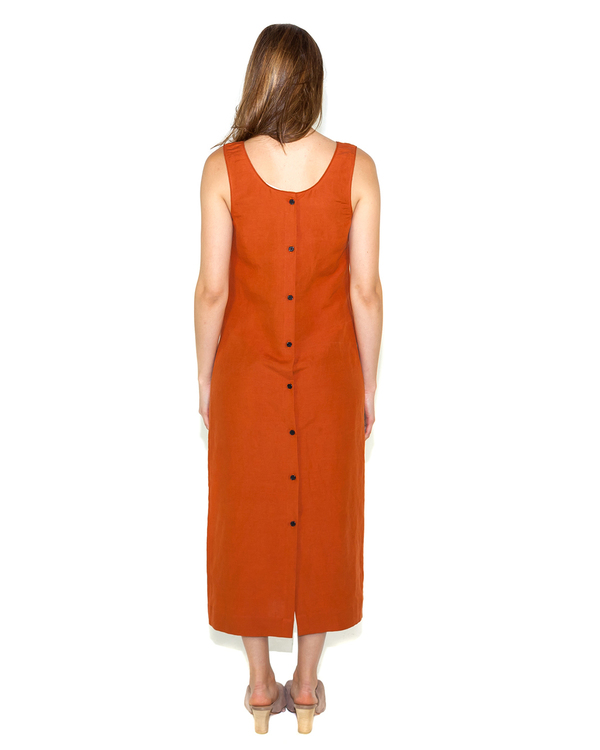 Creatures of Comfort Ozo Dress in Cayenne Silk/Linen Creatures of Comfort Ozo Dress in Cayenne Silk/Linen