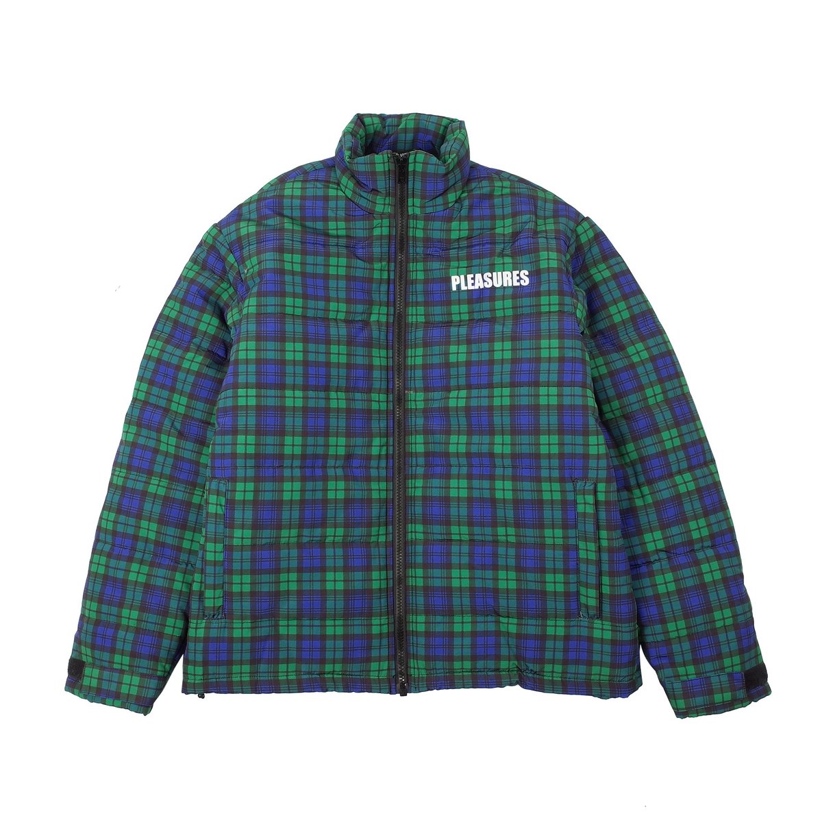 blue green plaid jacket