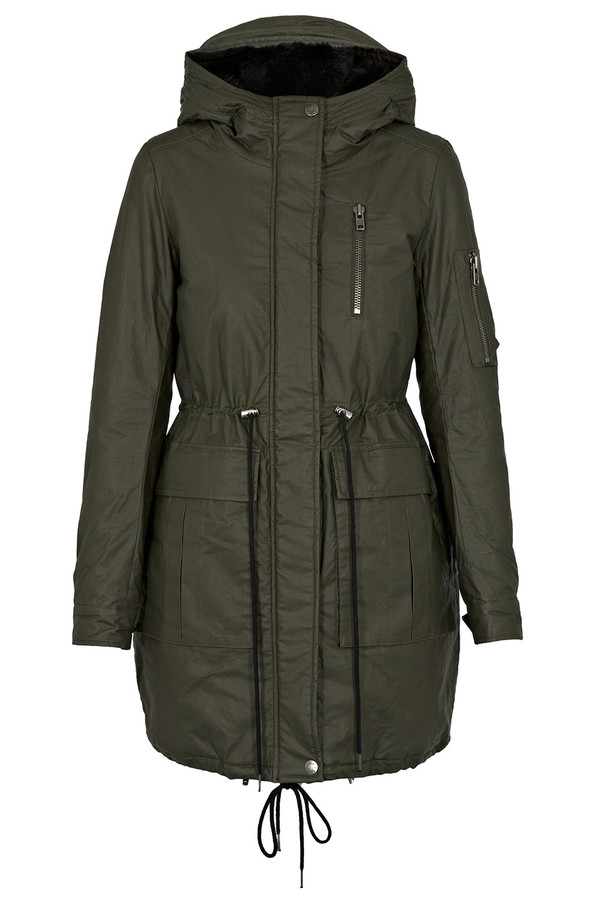 Khaki Green Daphne Parka Coat Khaki Green Daphne Parka Coat