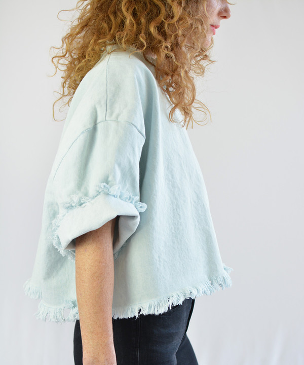 Ashley Rowe Bleached Denim Tee Ashley Rowe Bleached Denim Tee