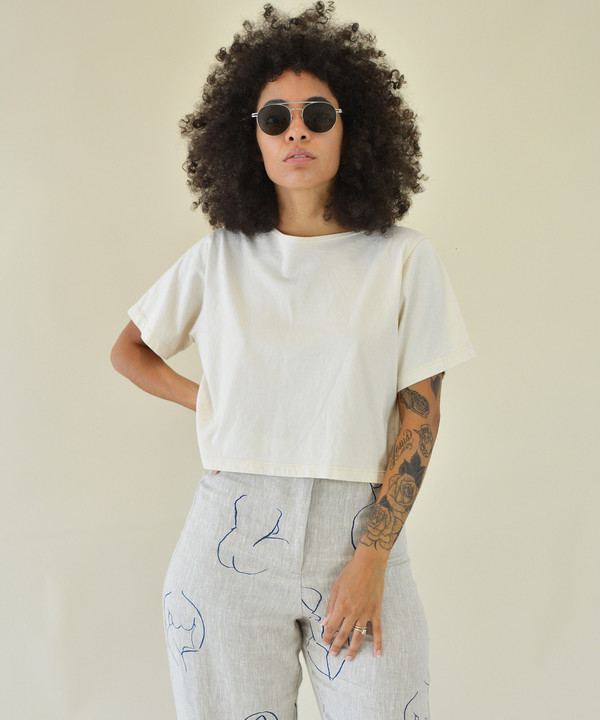 Pansy Co. Pansy Natural Crop Tee Pansy Co. Pansy Natural Crop Tee