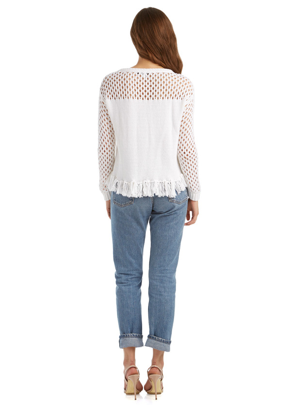 Amour Vert Tessa Fringe Sweater Amour Vert Tessa Fringe Sweater