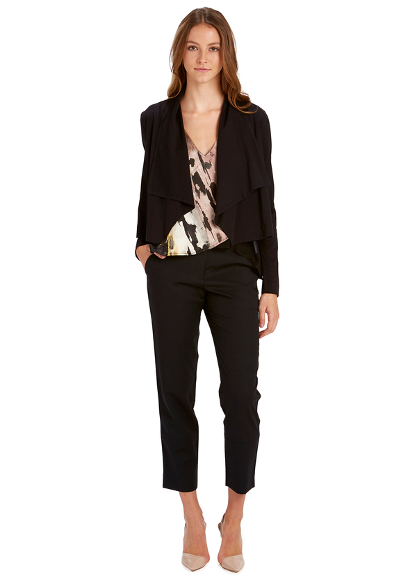 Kowtow Building Block Drape Cardigan Black Kowtow Building Block Drape Cardigan Black