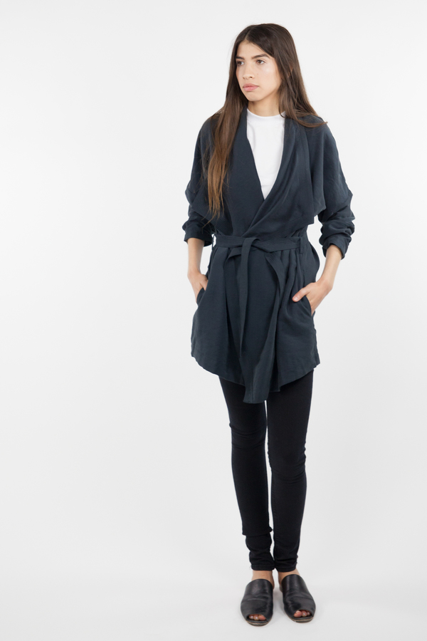Just Female Molly Short Trench - Black Just Female Molly Short Trench - Black