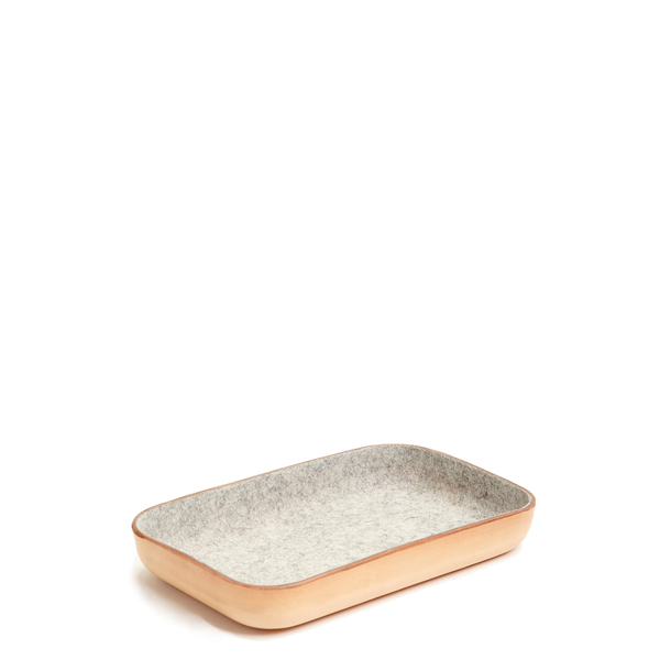 Unisex Graf & Lantz Small KAWABON Granite Felt & Tan Leather Tray Unisex Graf & Lantz Small KAWABON Granite Felt & Tan Leather Tray