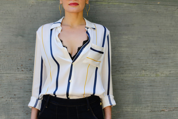 FRAME Denim Stripe Shirt FRAME Denim Stripe Shirt