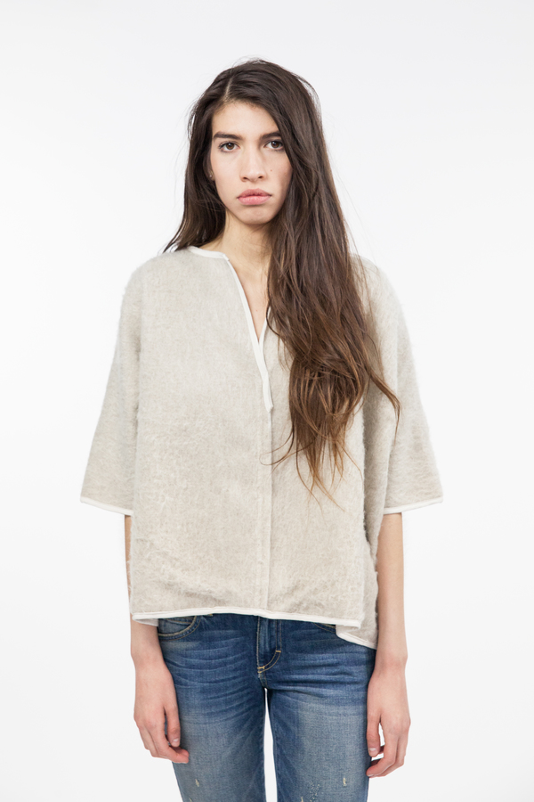 Objects Without Meaning Pullover Poncho - Oatmeal Objects Without Meaning Pullover Poncho - Oatmeal