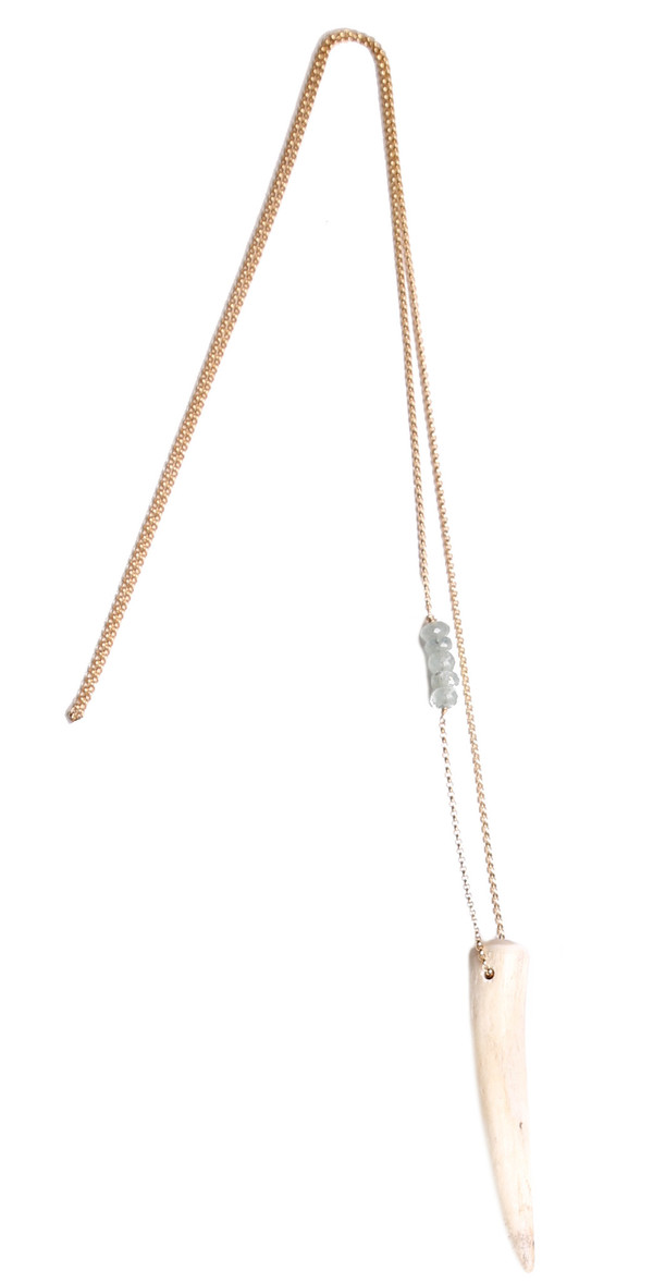 James and Jezebelle Antler & Aqua Marine Necklace James and Jezebelle Antler & Aqua Marine Necklace