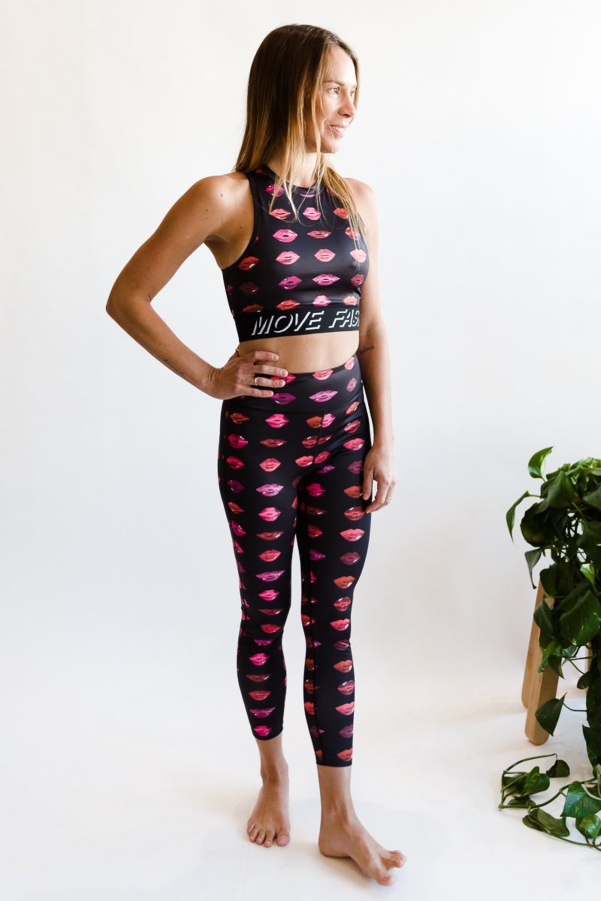 Pam \u0026 Gela Lip Print 7/8 Leggings in 