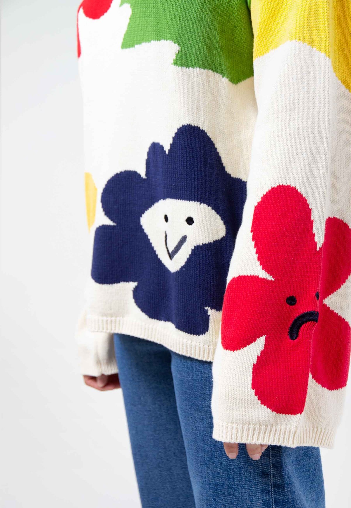 lazy oaf flower bed knit sweater