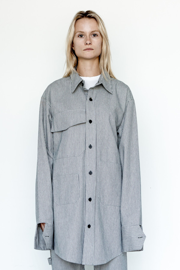 Assembly New York Cotton Railroad Stripe Chimayo Shirt Assembly New York Cotton Railroad Stripe Chimayo Shirt