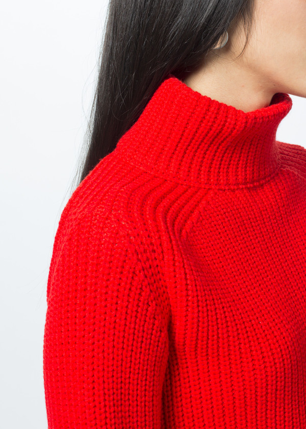 Odeeh Mock Turtleneck Cable Knit Sweater Odeeh Mock Turtleneck Cable Knit Sweater