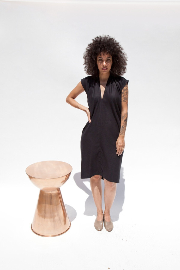 Everyday Dress, Silk Noil in Black Everyday Dress, Silk Noil in Black